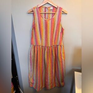 Colorful Striped Casual Dress